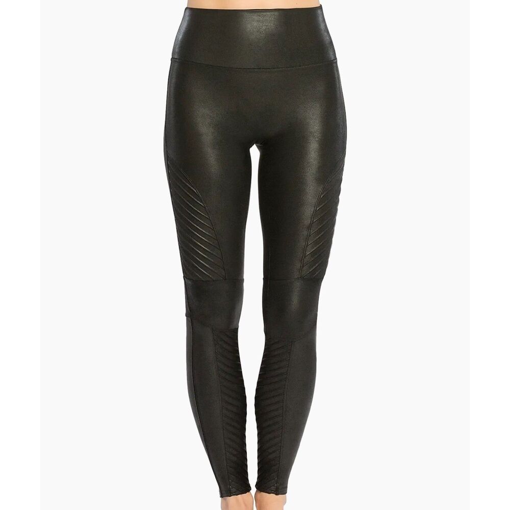NWT Spanx Moto Faux Leather Leggings Size Small